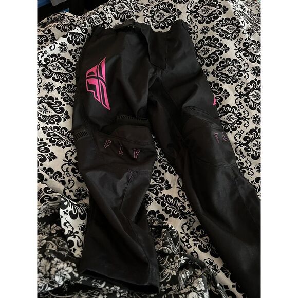 Ladies Fly F-16‎ Racing Pants Size 24 Black Pink F4 - Picture 1 of 6